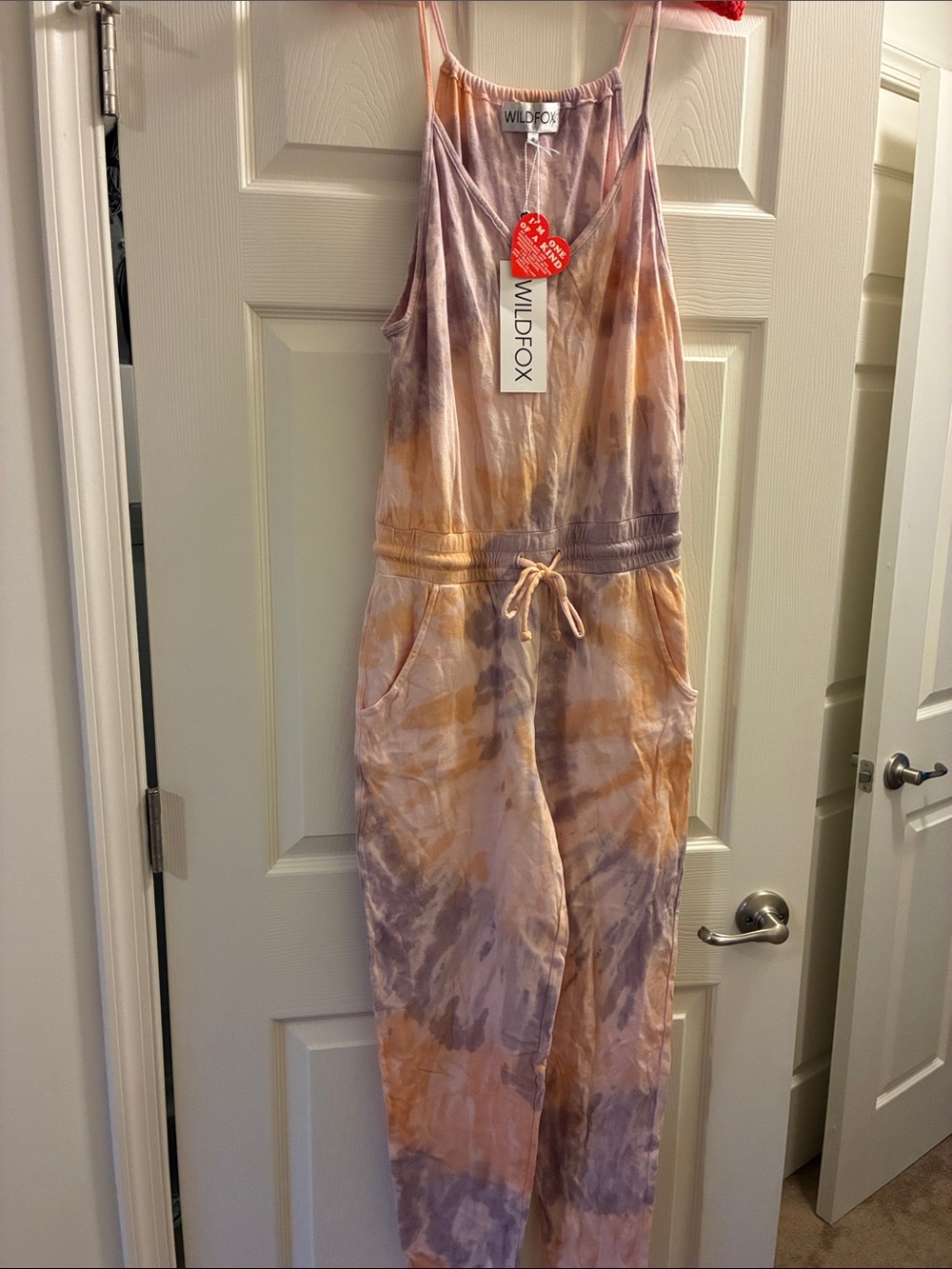 Wildfox Lavender and Peach Tie-Dye Jumpsuit